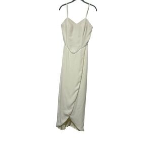 Elegant Macis ivory tulip hem 90s cocktail‎ dress VTG Sz8 fits like Sz S bridal